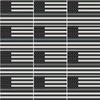 12-2" Thin Silver Line Subdued American Flag Decal Sticker Corrections Guard R view 1