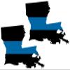 2-3" Louisiana LA State Thin Blue Line Decal Set Police Sheriff SWAT Sticker view 1