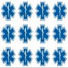 12-1" Star of Life EMS Emergency Response Stickers view 1