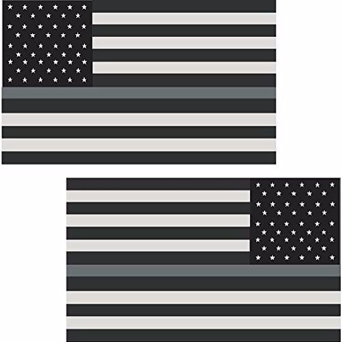 LPF USA 2-8" Thin Silver Line American Subdued Flag Decal Corrections Guard Sticker RL