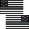 LPF USA 2-8" Thin Silver Line American Subdued Flag Decal Corrections Guard Sticker RL view 1