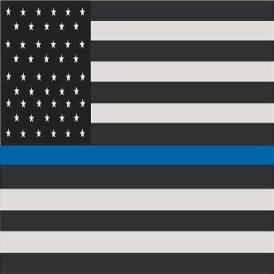 1-3" Thin Blue Line American Subdued Flag Decal USA US Police Sticker R