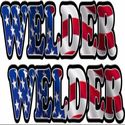 2-3" Welder American Flag Decal Set MIG TIG ARC Welding Helmet Sticker USA