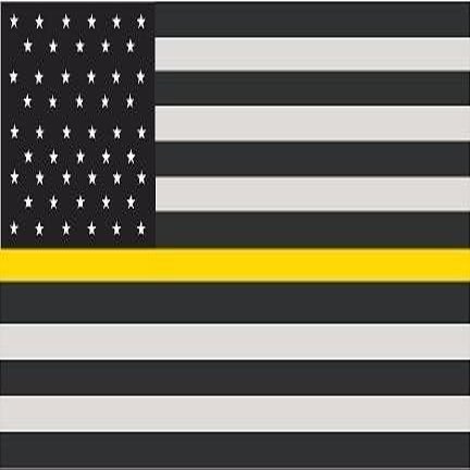 1-6" Thin Yellow Line American Subdued Flag Decal USA US Police Sticker R