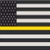 1-6" Thin Yellow Line American Subdued Flag Decal USA US Police Sticker R view 1