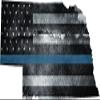 LPF USA 5" NE Nebraska State Thin Blue Line Tattered American Flag Police Sticker view 1