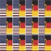 12-2" American German Flag Decal US USA Hard Hat Helmet Sticker R view 1