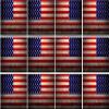 12-2" American Grunge Flag US USA United States Hard Hat Helmet Sticker RH LH view 1
