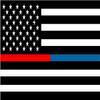 1-10" Thin Blue Red Line American Subdued Flag Decal USA Police Fire Sticker R view 1