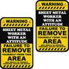 2-3" Sheet Metal Worker Warning Decal Set Metalworking Hard Hat Sticker WS2 view 1