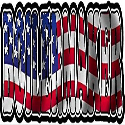 3" Boilmaker American Waving Wavy Flag US USA Hard Hat Decal Sticker