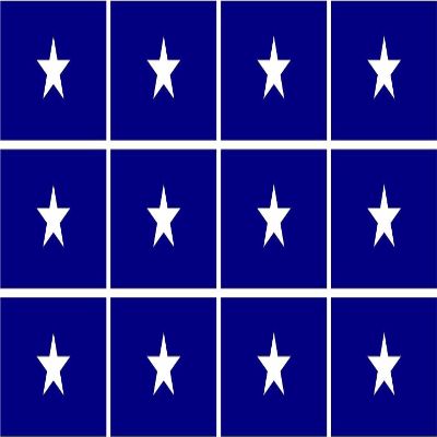 12-2" Bonnie Blue Flag Decal Vinyl Helmet Hard Hat Sticker