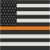 1-5" x 3" Thin Orange Line American Subdued Flag Decal USA US SAR Sticker R view 1