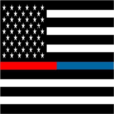 1-4" Thin Blue Red Line American Subdued Flag Decal USA Police Fire Sticker R