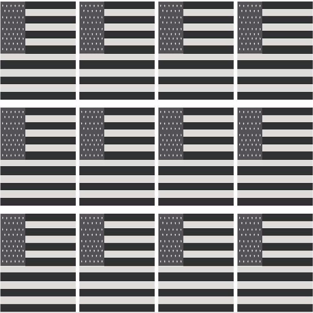 12-2" x 1.2" American Subdued Flag Decal USA United States Hard Hat Sticker RH