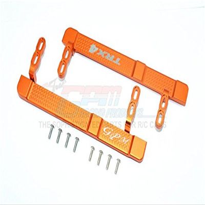 GPM For Traxxas TRX-4 Trail Defender Crawler Upgrade Parts Aluminum Side Steps - 1Pr Set Orange