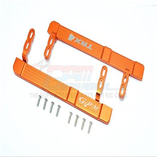 GPM For Traxxas TRX-4 Trail Defender Crawler Upgrade Parts Aluminum Side Steps - 1Pr Set Orange