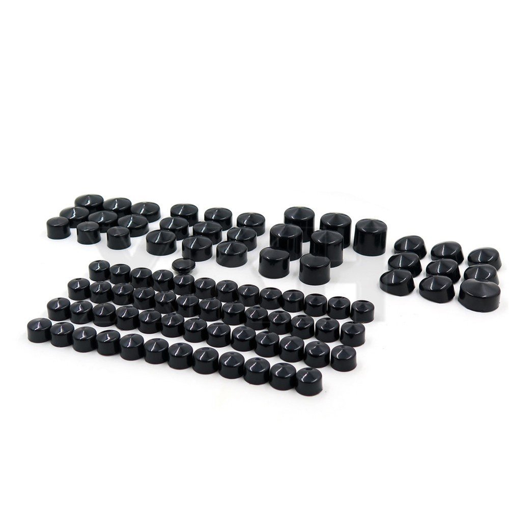 XKH- Compatible with 1999-2005 HARLEY-DAVIDSON Dyna Black Engine & Misc Bolt Nuts 86 Pieces [B075LB8K9R]