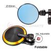 Gold Reborn CNC Bar End Mirrors For Kawasaki ZZR1400 2006-2016 view 2
