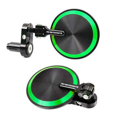Green Reborn CNC Bar End Mirrors For Kawasaki ZR7 2001-2003