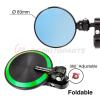 Green Reborn CNC Bar End Mirrors For Kawasaki ZR7 2001-2003 view 2
