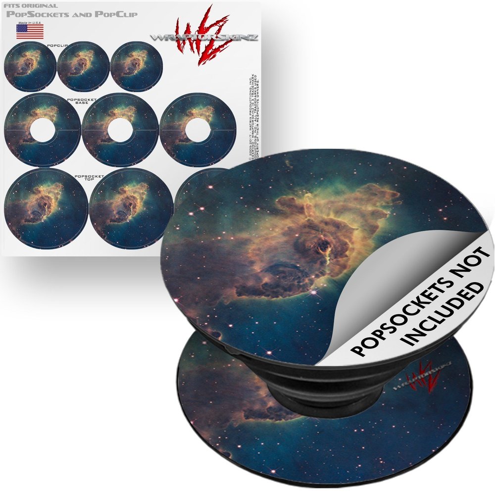 Decal Style Vinyl Skin Wrap 3 Pack for PopSockets Hubble Images - Carina Nebula Pillar (POPSOCKET NOT Included) by WraptorSkinz