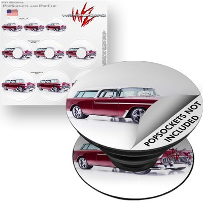 Decal Style Vinyl Skin Wrap 3 Pack for PopSockets 1955 Chevy Nomad 3837 (POPSOCKET NOT Included) by WraptorSkinz