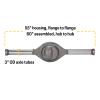 Speedway Motors Fabricated Rear-End Axle Housing, Fits Ford 9 Inch, 60 Inch Width, Pumpkin Centered Housing, Vent on Driver Side Axle Tube, Includes Studs view 3