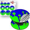 Decal Style Vinyl Skin Wrap 3 Pack for PopSockets Drip Blue Green Red (POPSOCKET NOT Included) by WraptorSkinz view 1