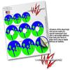 Decal Style Vinyl Skin Wrap 3 Pack for PopSockets Drip Blue Green Red (POPSOCKET NOT Included) by WraptorSkinz view 3