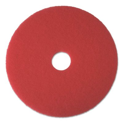 Boardwalk Buffing Floor Pads, 19" Diameter, Red, 5/Carton