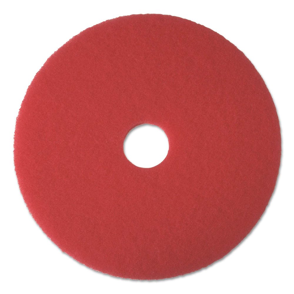 Boardwalk Buffing Floor Pads, 19" Diameter, Red, 5/Carton