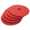 Boardwalk Buffing Floor Pads, 19" Diameter, Red, 5/Carton view 2