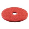 Boardwalk Buffing Floor Pads, 19" Diameter, Red, 5/Carton view 3