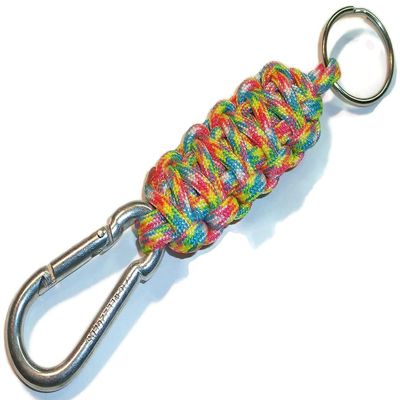 RedVex King Cobra Style Carabiner Key Fob/Keychain - Steel Carabiner - (Qty1) - Choose Your Color and Size (12 inches, Confetti)