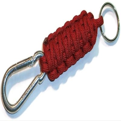 RedVex King Cobra Style Carabiner Key Fob/Keychain - Steel Carabiner - (Qty1) - Choose Your Color and Size (8 inches, Red)