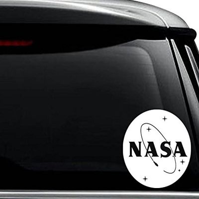 NASA Space Exploration Decal Sticker For Use On Laptop, Helmet, Car, Truck, Motorcycle, Windows, Bumper, Wall, and Decor Size- [15 inch] / [38 cm] Tall / Color- Matte Black