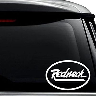 Redneck Hillbilly Decal Sticker for Use On Laptop, Helmet, Car, Truck, Motorcycle, Windows, Bumper, Wall, and Decor Size- [12 inch] / [30 cm] Wide/Color- Matte Black