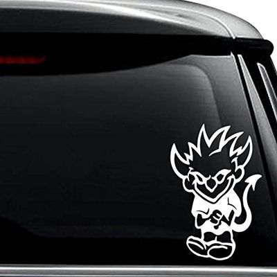 Little Devil Decal Sticker For Use On Laptop, Helmet, Car, Truck, Motorcycle, Windows, Bumper, Wall, and Decor Size- [10 inch] / [25 cm] Tall / Color- Matte White