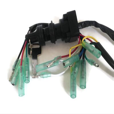 ITACO Boat Motor Remote Control Box Ignition Switch/Main Switch Assy 703-82510-43-00 for Yamaha Outboard Motors 2/4 Stroke Engine 703-82510-42-00 Push to Choke 10P