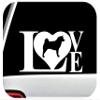 L1021 Akita Love Dog Decal Sticker view 1