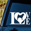 L1021 Akita Love Dog Decal Sticker view 3