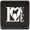 L1021 Akita Love Dog Decal Sticker view 4