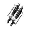 GPM For Tamiya DT-03 Upgrade Parts Aluminum Front Adjustable Plastic Ball Top 70mm Damper - 1Pr Set Black view 1
