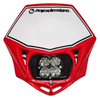 Baja Designs Motorcycle Squadron Pro (A/C) Headlight Kit with Red Shell (Red)