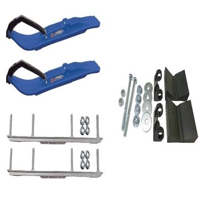 C&A Pro Blue XT Snowmobile Skis w/ 4.5" Shaper Bars Complete Kit Ski-Doo 2016 & Newer w/T.S. Adjustable Ski