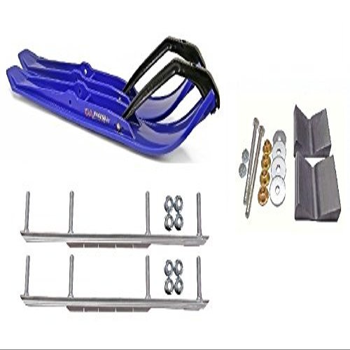 C&A Pro Blue XPT Snowmobile Skis w/ 7.5" Shaper Bars Complete Kit Polaris Pro Ride Chassis Rush 2010-11