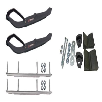 C&A Pro Black MTX Snowmobile Skis w/ 9" Shaper Bars Complete Kit Ski-Doo T3 Summit