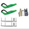 C&A Pro Green Razor Snowmobile Skis w/ 9" Shaper Bars Complete Kit Arctic Cat 2009 and ALL 2010-11 view 1
