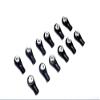 Nylon Ball Links With 5.8X3X6mm Balls (12.5mm Long) For 1/10-1/18 Scale 3mm Clockwise And Anticlockwise Turnbuckles - 12Pcs Set Black view 1